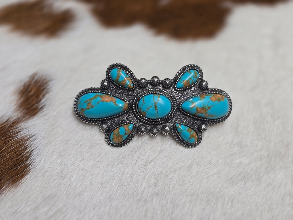 Faux Turquoise Barrette