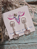 Western Snaffle Post Dangle Earrings
