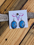 Stunning Faux Turquoise Dangle Earrings