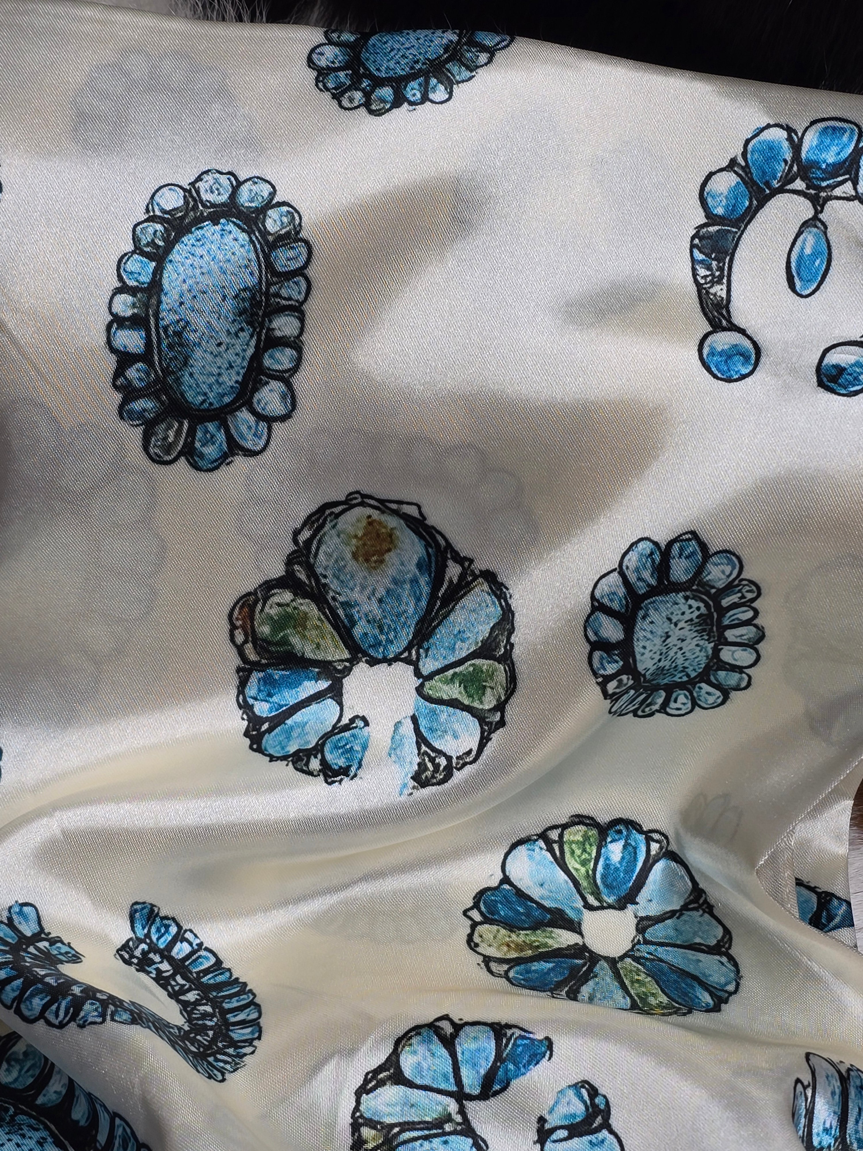 Western Turquoise Stones Scarf