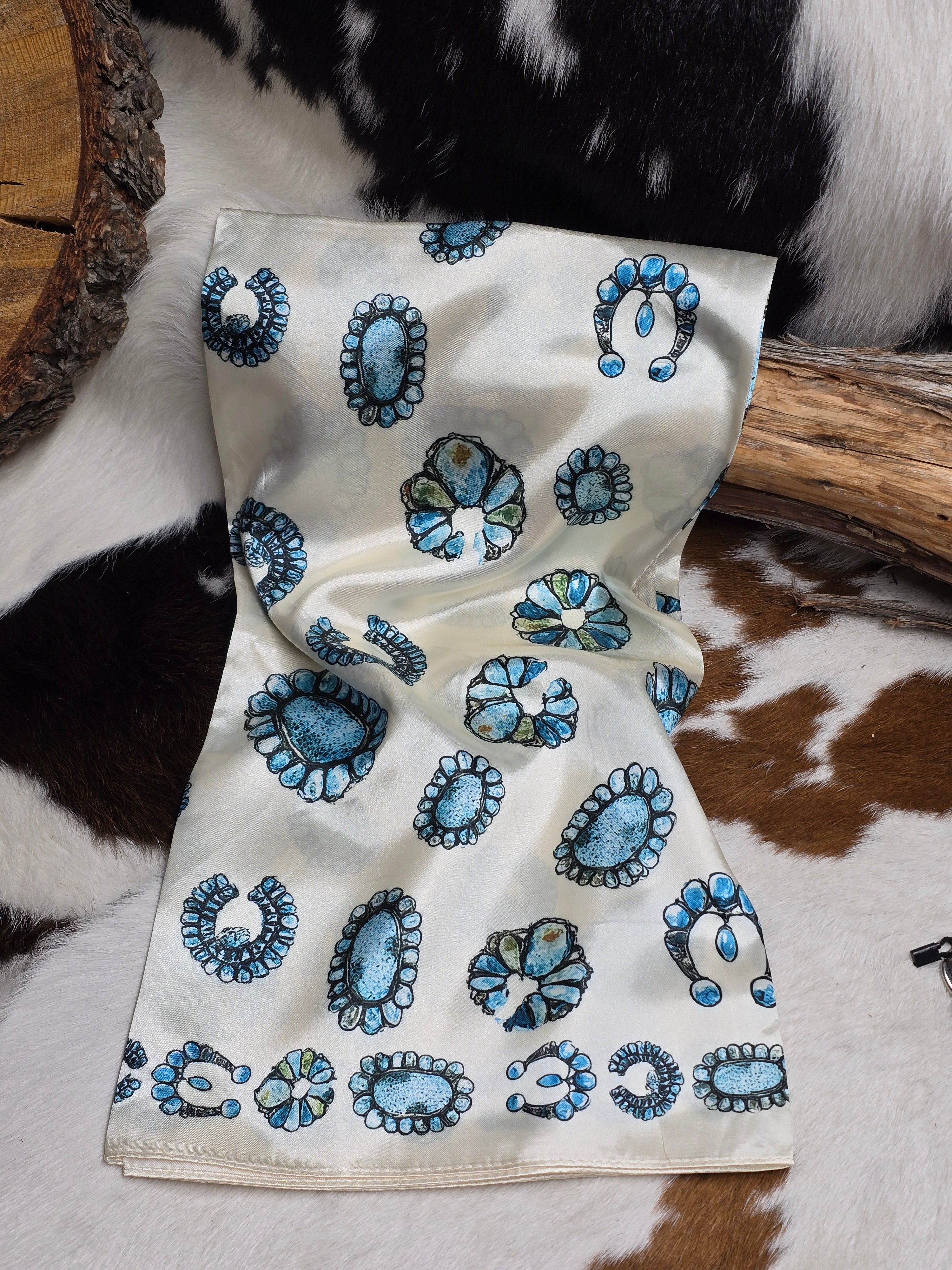 Western Turquoise Stones Scarf