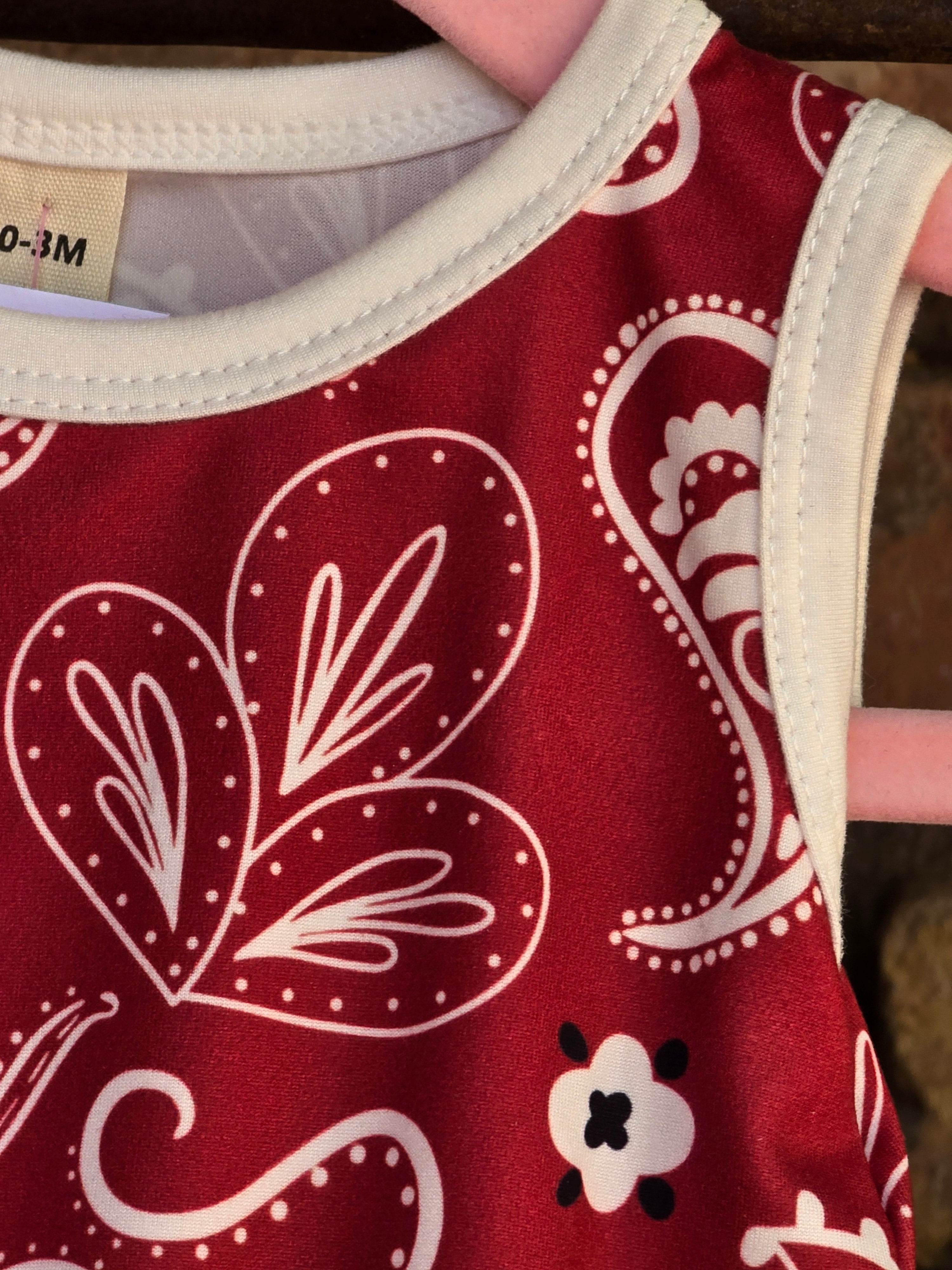 Red Bandana Print Romper