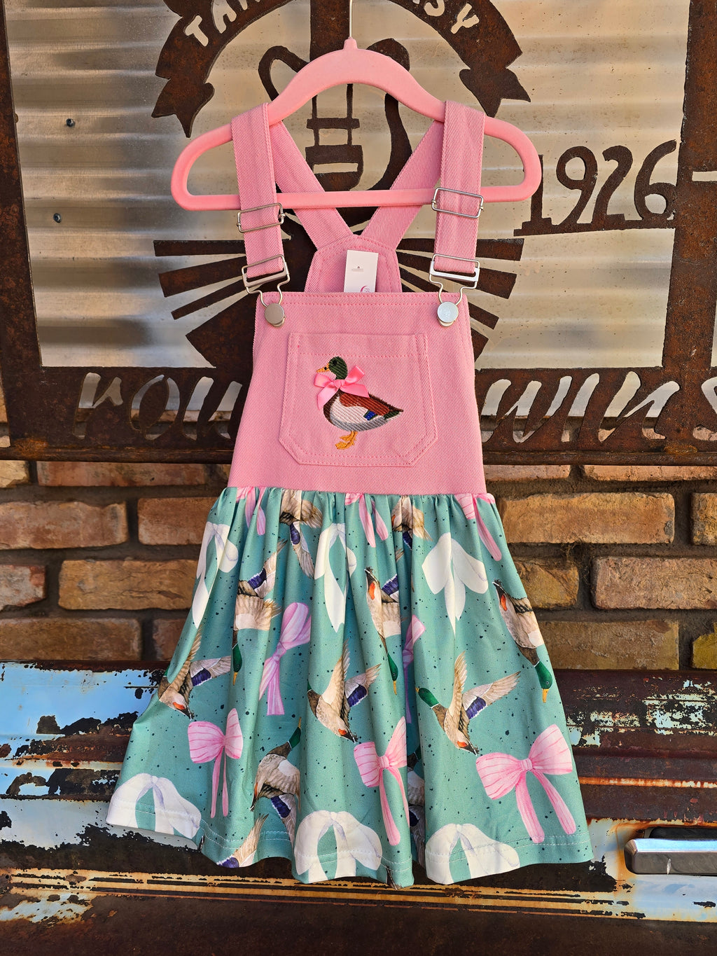 Pink Mallard Duck Romper Dress