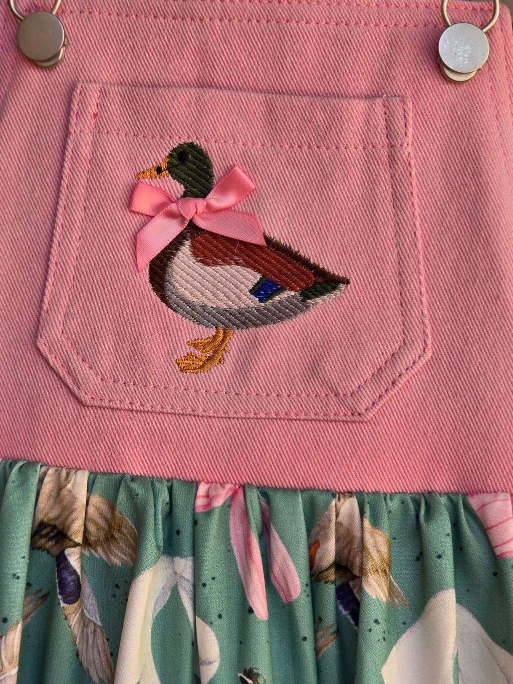 Pink Mallard Duck Romper Dress