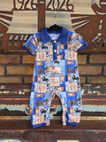 Short Sleeve Western Baby Romper