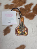 Desert Sunset Leather Keychain