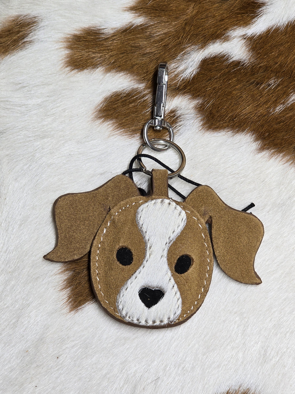 Leather Dog Keychain