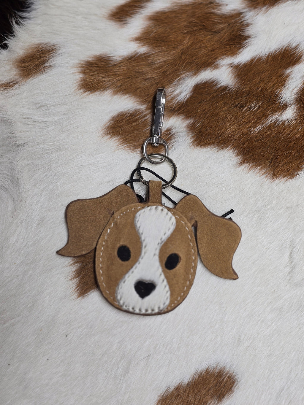 Leather Dog Keychain