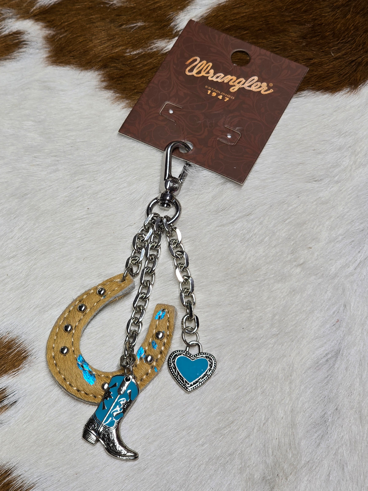 Bangle Silver & Blue Keychain