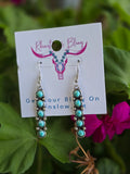 Silver-Tone Faux Turquoise Dangle Earrings