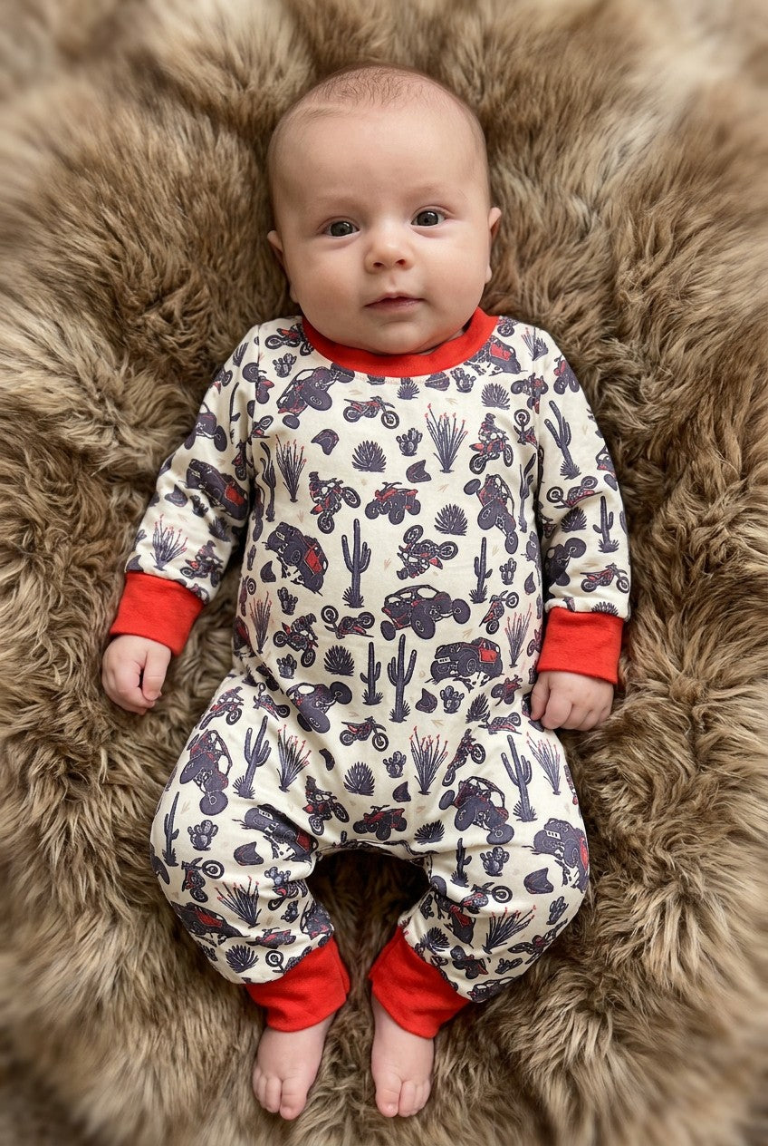 Off Road Western Baby Romper