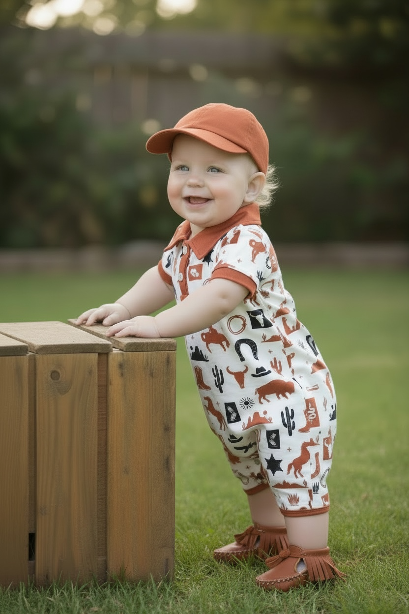 Western Baby Multi-Printed Romper