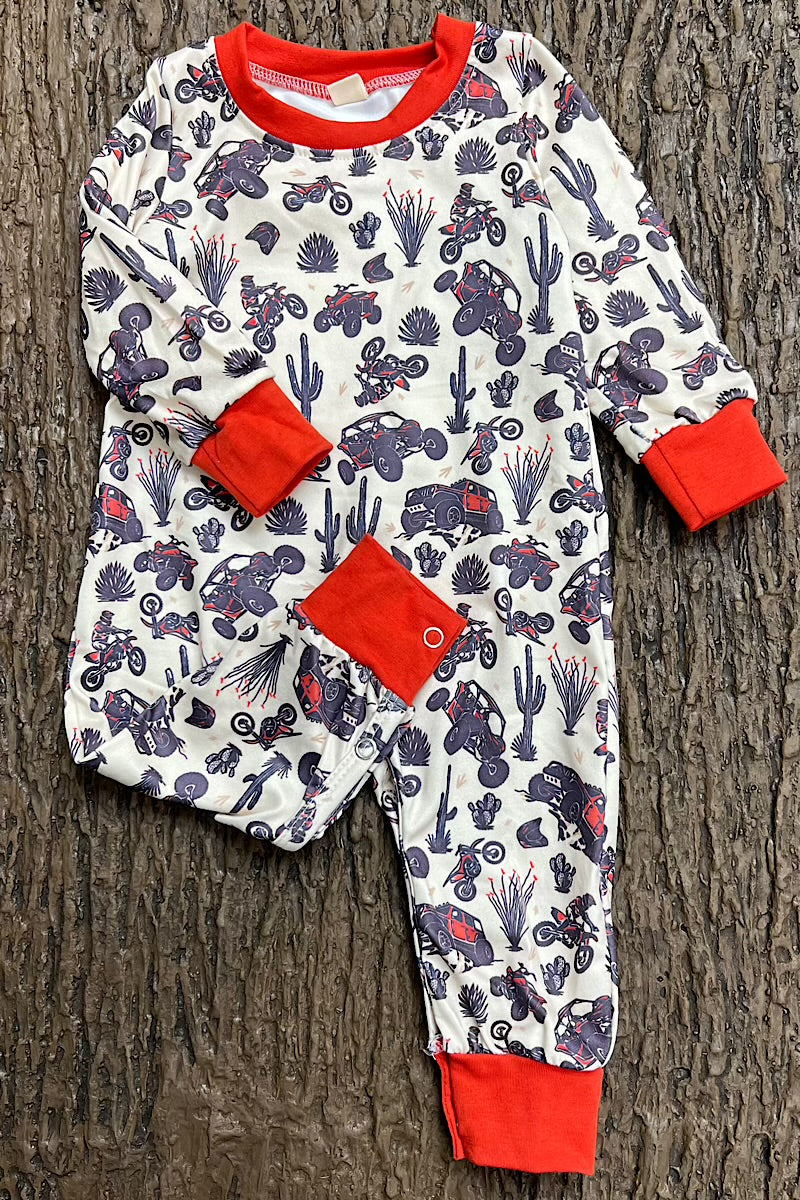 Off Road Western Baby Romper