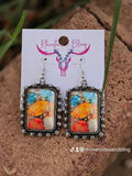 Silver-Tone Faux Stone Dangle Earrings